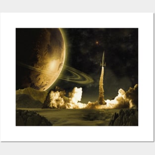 Vintage Rocket Launch Posters and Art